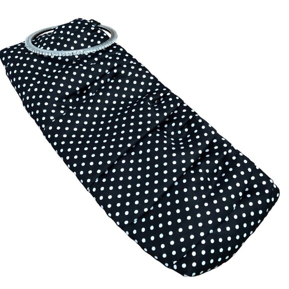 Steve Madden Wristlet with Bling Bracelet Black White Rhinestones Small Evening - Picture 1 of 8